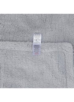 hudson baby Hudson Baby Unisex Baby Plush Mink and Sherpa Blanket, Gray Clouds, One Size  - Image 3