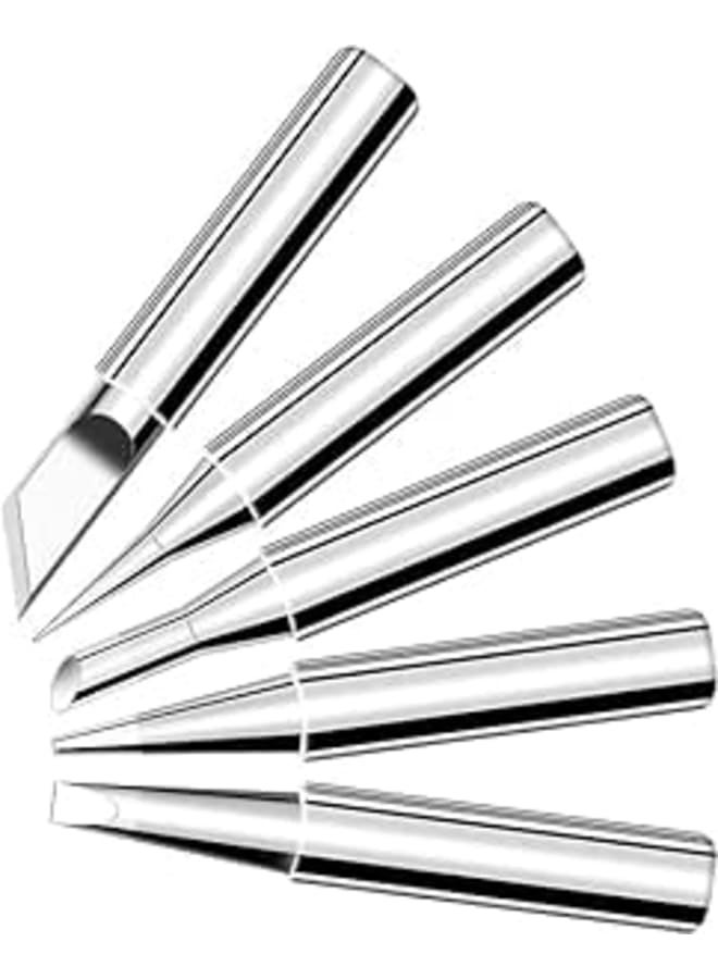 Soldering Iron Tips, 5 PCS 900M Series Solder Tips, Lead-free Replacement Welding Tips, 900M-K/2.4D/B/3C/I, for 900M solder iron/Soldering Station.