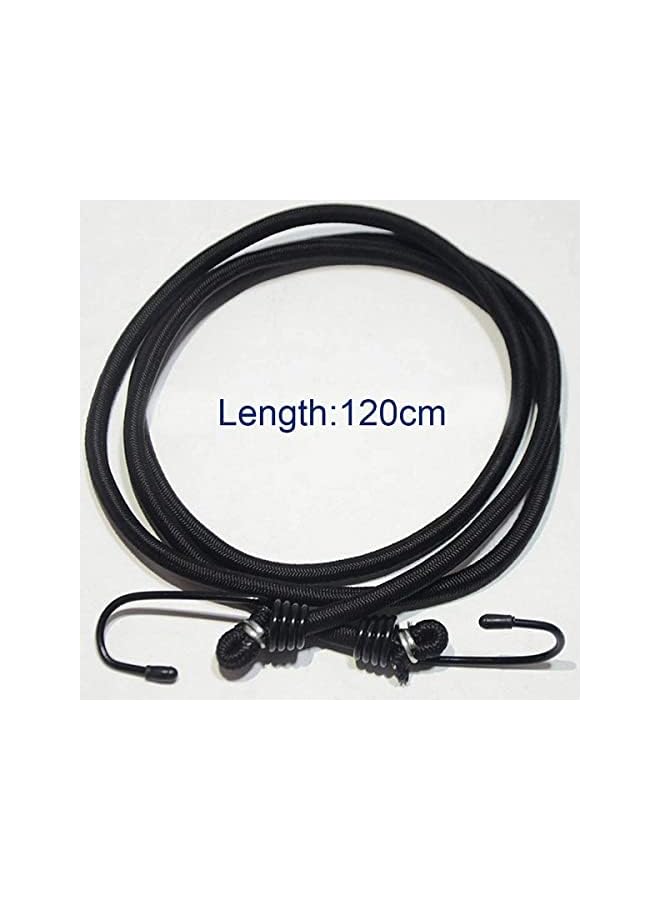 The Bros The Bros Bungee Cords, 3Pcs 120cm Bungee Rope Elastic Straps with Hooks Climbing Utility Cord for Bicycle Suitcase Camping Car Luggage, Black - Image 2
