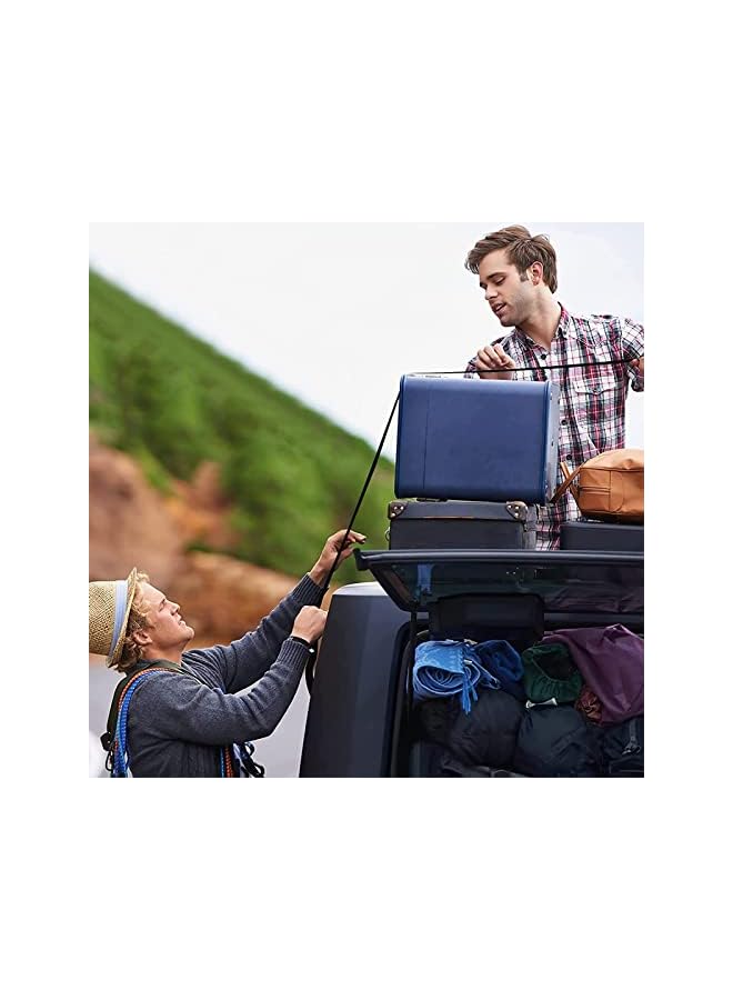 The Bros The Bros Bungee Cords, 3Pcs 120cm Bungee Rope Elastic Straps with Hooks Climbing Utility Cord for Bicycle Suitcase Camping Car Luggage, Black - Image 4