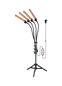 NIBEMINENT 4-Head LED Grow Light with Adjustable Tripod Stand Black  - Image 1