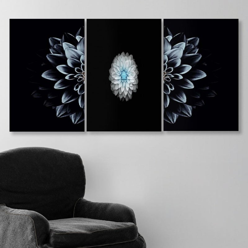 Marktna Three modern canvas paintings with a hollow frame, measuring (120×60), three pieces - Image 1