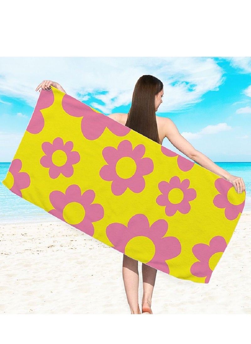 Y&D Microfiber Beach Towel,Quick Fast Dry Super Bath Towels Absorbent Blanket,Suitable For Travel,Camping,Pool 