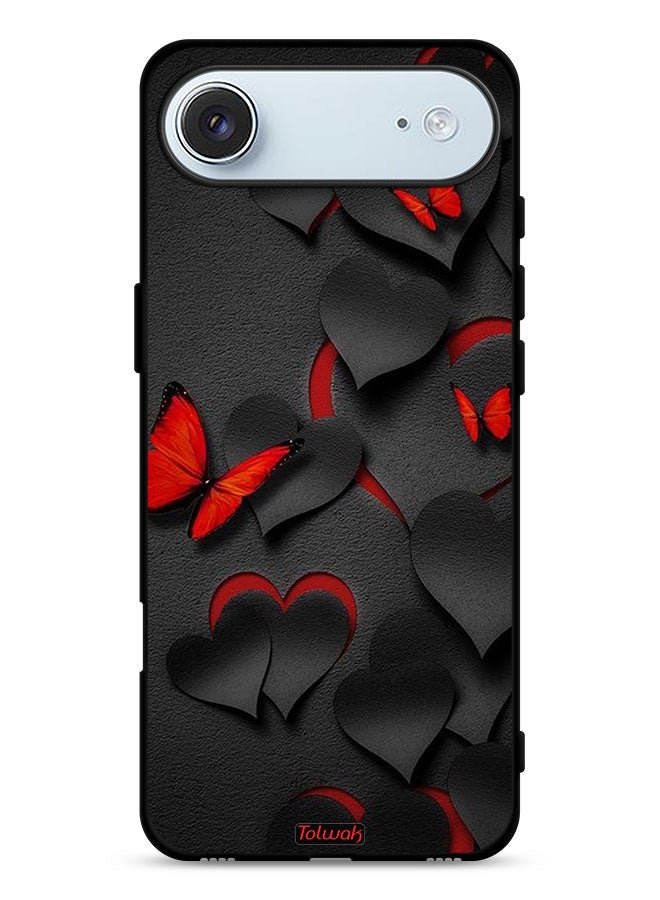 Tolwak Apple iPhone Air Protective Case Cover Hearts And Butterflies Pattern - Image 1