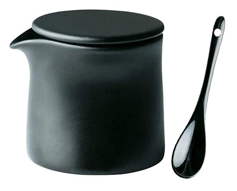 123Arts 123Arts Multi Sugar Bowl Ceramic Creamer PitcherSauce Pitcher with Lid And Spoon9oz 