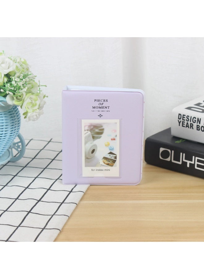 Soofam Pieces Of Moment Mini Book Album Instax Mini 7s 8 25 50s 90 -Purple - Image 1
