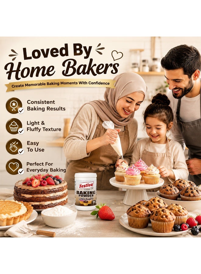 Festiva Baking Powder 100g - Leavening Agent for Cakes, Cookies, Bread and Baking Recipes - Fine Baking Powder - Image 5