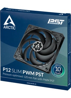 Arctic P12 Slim Pwm Pst, 120MM 4pin Pst 2100RPM Black Frame Black Wing Case Fan (AR-ACFAN00187A)  - Image 4