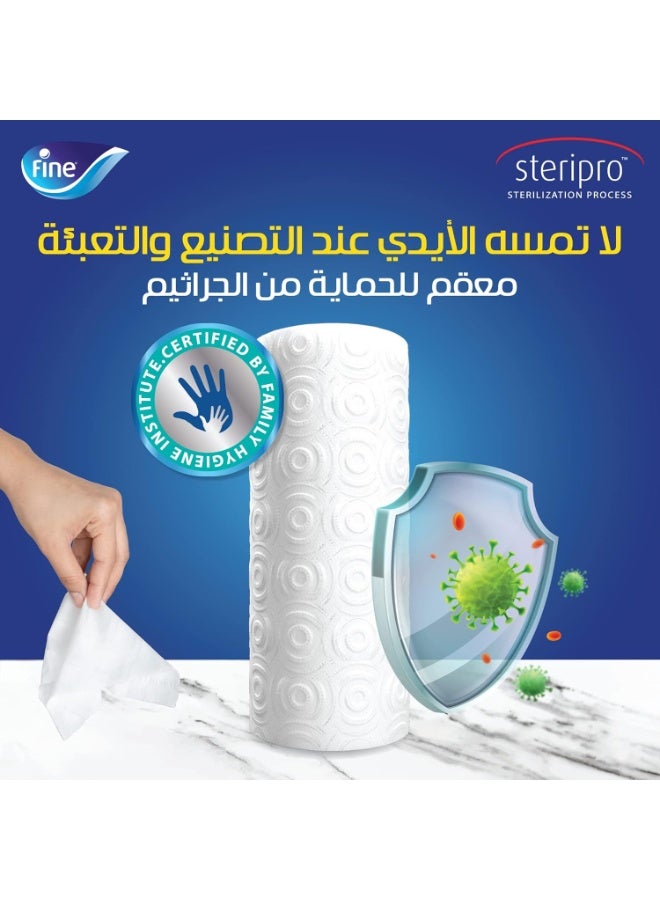 Fine Kitchen Super Towel, 10+2 Rolls Free, 40 Sheets x 2 Ply Paper Tissue - Image 4