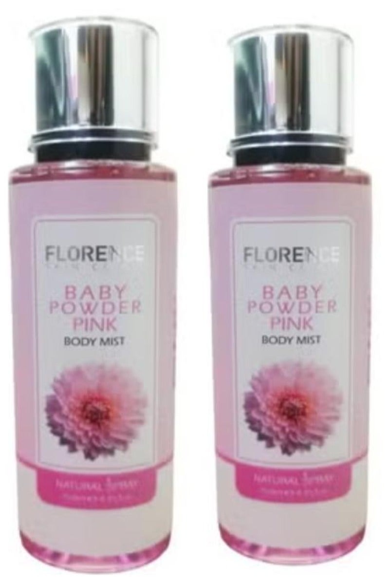 فلورنسا معطر جسم بودرة وردي 250 مل قطعتين