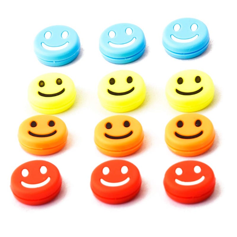 powerti Tennis Vibration DampenerSet of 12Shock Absorber for Tennis StringsPremiumDurable LongLastingYellowBlueOrange and Red - Image 2