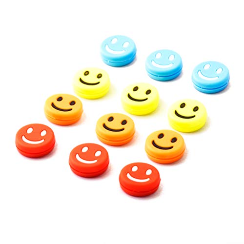 powerti Tennis Vibration DampenerSet of 12Shock Absorber for Tennis StringsPremiumDurable LongLastingYellowBlueOrange and Red - Image 3