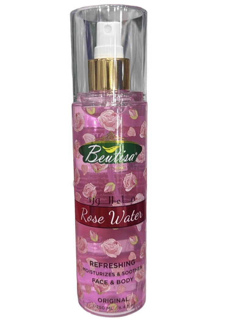 BEAUTISA Rose Water Refreshing Face And Body Original 250 ml