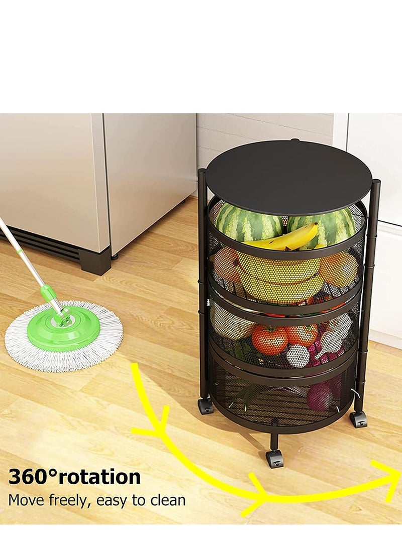 RollsTimi  Rotating Shelf Basket Black 75x34x34cm  - Image 3
