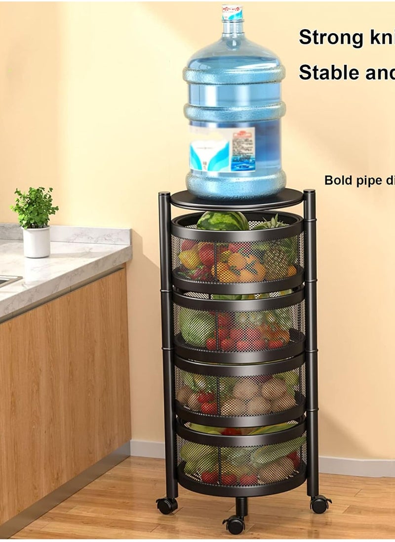 RollsTimi  Rotating Shelf Basket Black 75x34x34cm  - Image 5