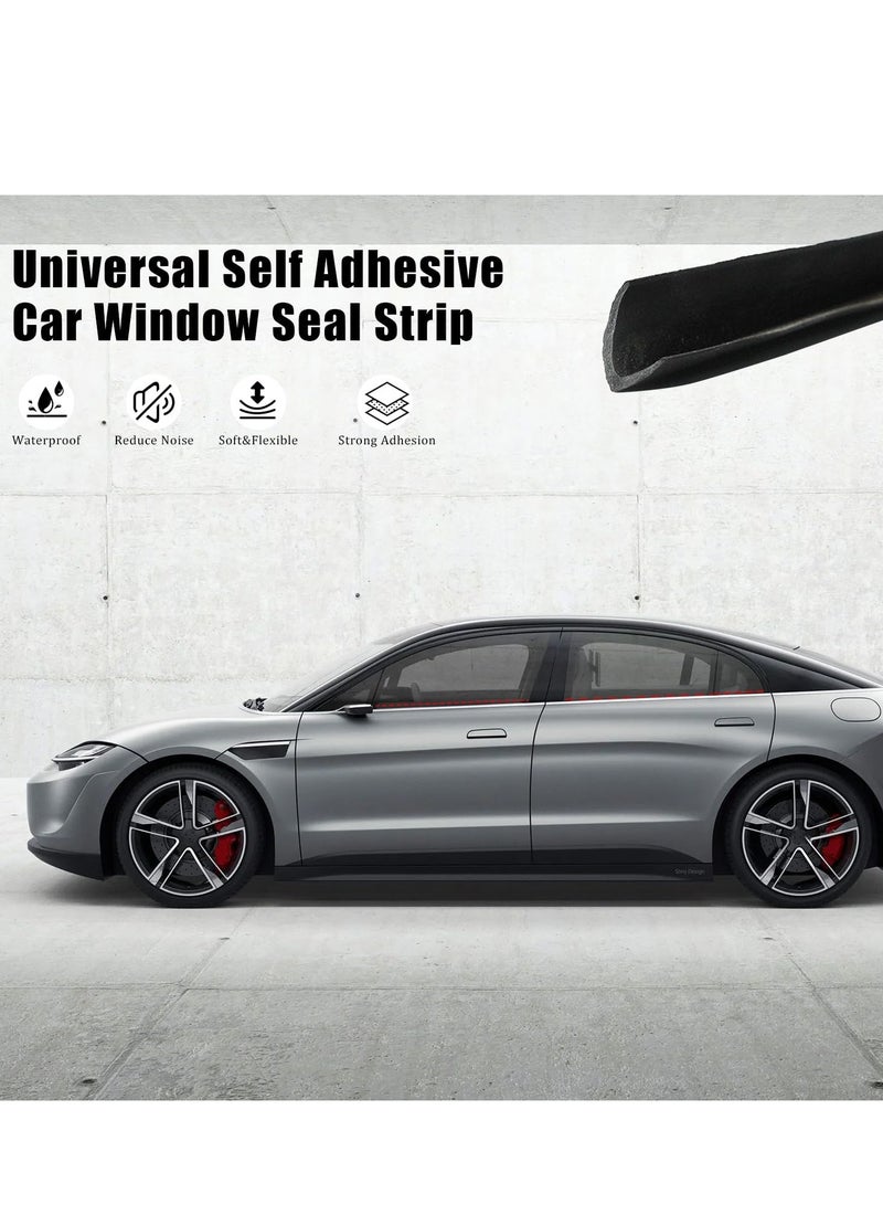 Generic 1Pack Car Door Rubber Seal Strip Car Window Rubber Seal Strip Weather Stripping Seal Strip for Car Universal Self Adhesive Auto Window Rubber Draft Seal Strip  - Image 4