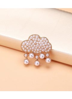 Bahels Women's Gold Pearl Cloud Earrings  - Image 2