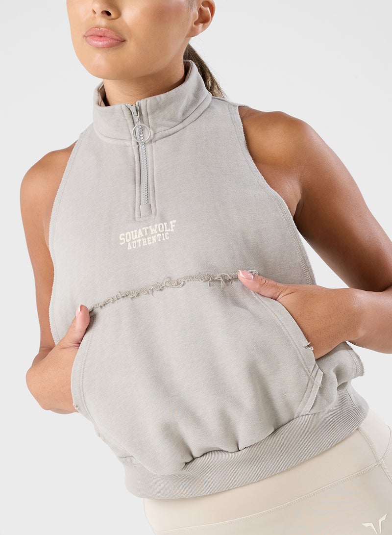 SQUATWOLF Essential Zip-up Logo Sweatshirt - Image 3