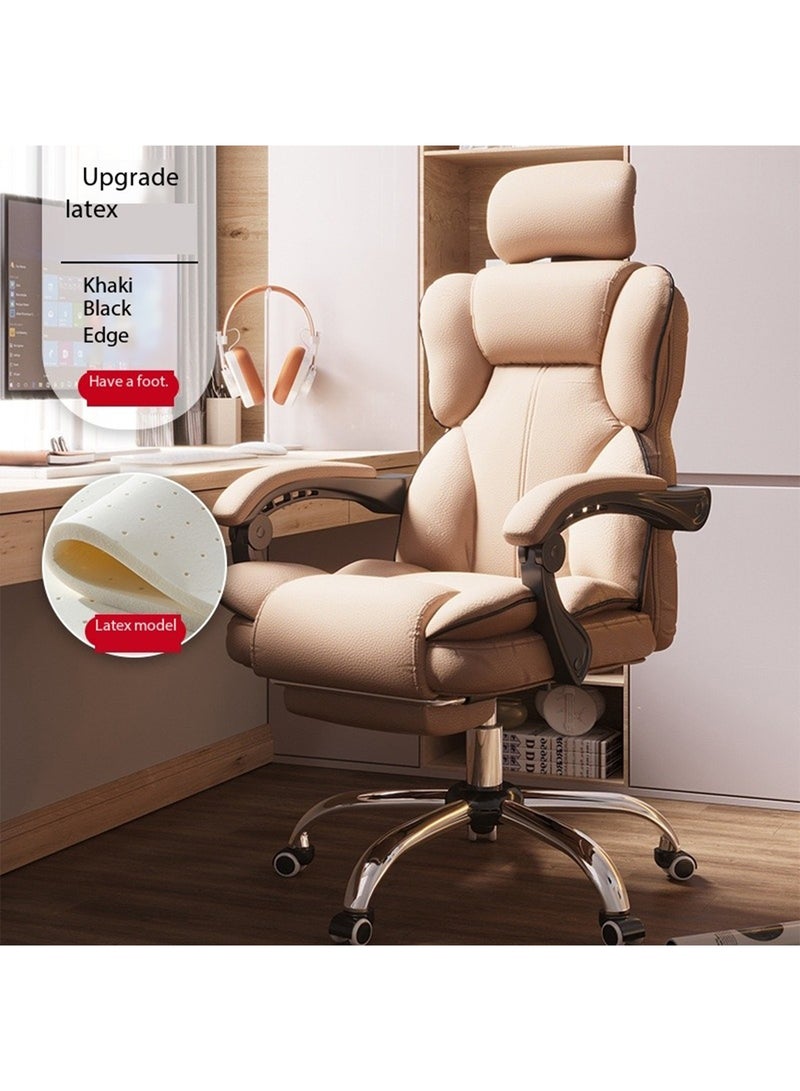 GT-Wheel Ergonomic Desk Computer Chair High Back Gaming Office Chair with Lumbar Support Adjustable Swivel Retractable Footrest and Arm-Rest - Image 1