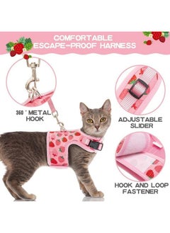 BINGPET BINGPET Cat Harness with Leash Escape Proof - Fashionable Mesh Cat Dog Walking Harness Leads, Adjustable for Kitties Puppies Small Animals  - Image 4