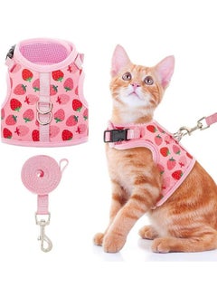 BINGPET BINGPET Cat Harness with Leash Escape Proof - Fashionable Mesh Cat Dog Walking Harness Leads, Adjustable for Kitties Puppies Small Animals  - Image 1