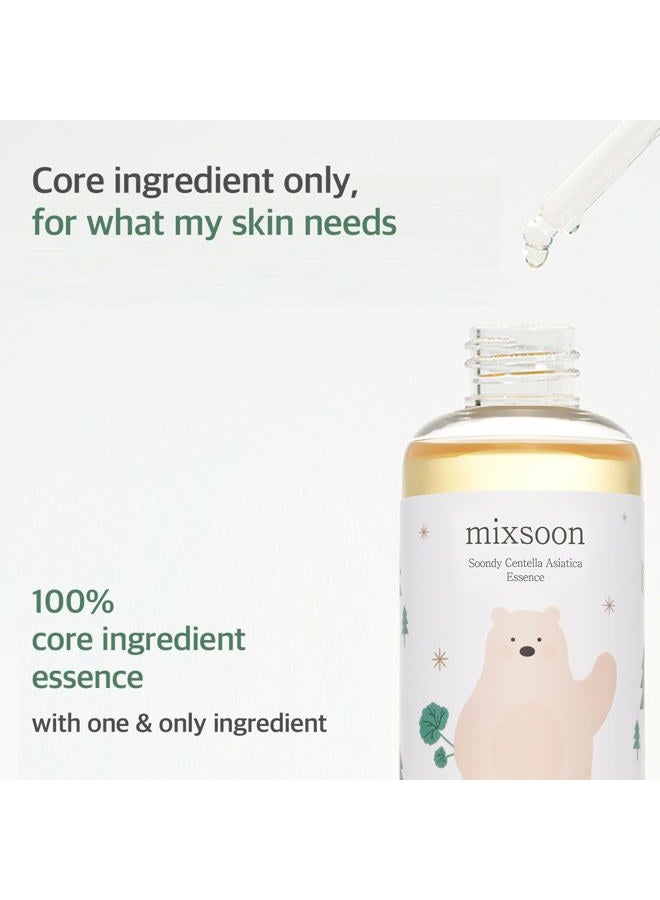 mixsoon Soondy Centella Asiatica Essence - Balancing and Hydrating for Face, Jeju Island Cica Extracts, Gentle Formula for Balanced, Healthy Skin 100ml Korean Glass Skin Care - Image 3