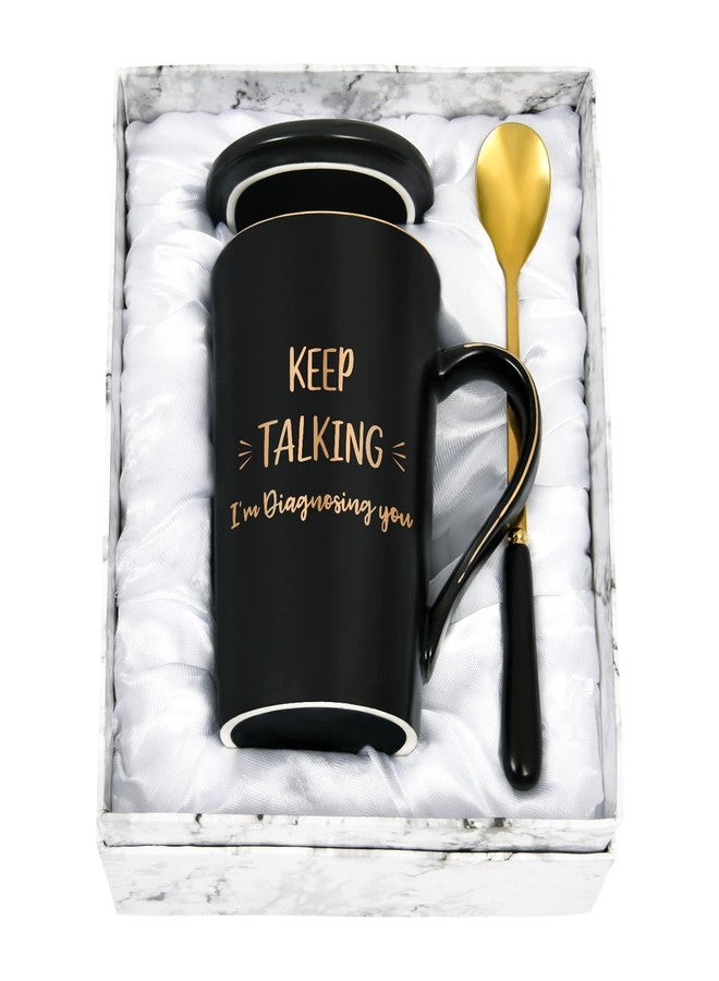 Cabtnca Keep Talking I'm Diagnosing You Mug, Therapist & Psychologist Gifts, Mental Health Gift Mug, 14 Oz Black - Image 1