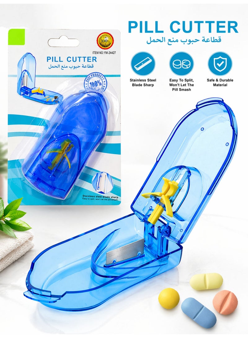 Pill Cutter & Splitter – Portable Tablet Divider with Stainless Steel Blade for Accurate Dosage & Easy Cutting - Image 2