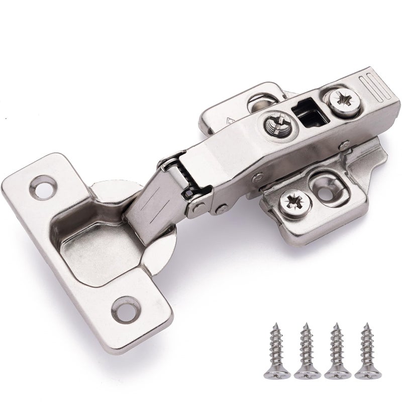 DecoBasics Full Overlay European Soft Close Cabinet Hinges for Kitchen Cabinets 50 Pcs 105 Frameless Concealed Cabinet Door Hinge 9 Way Adjustability Clip on Plate for Easy Installation