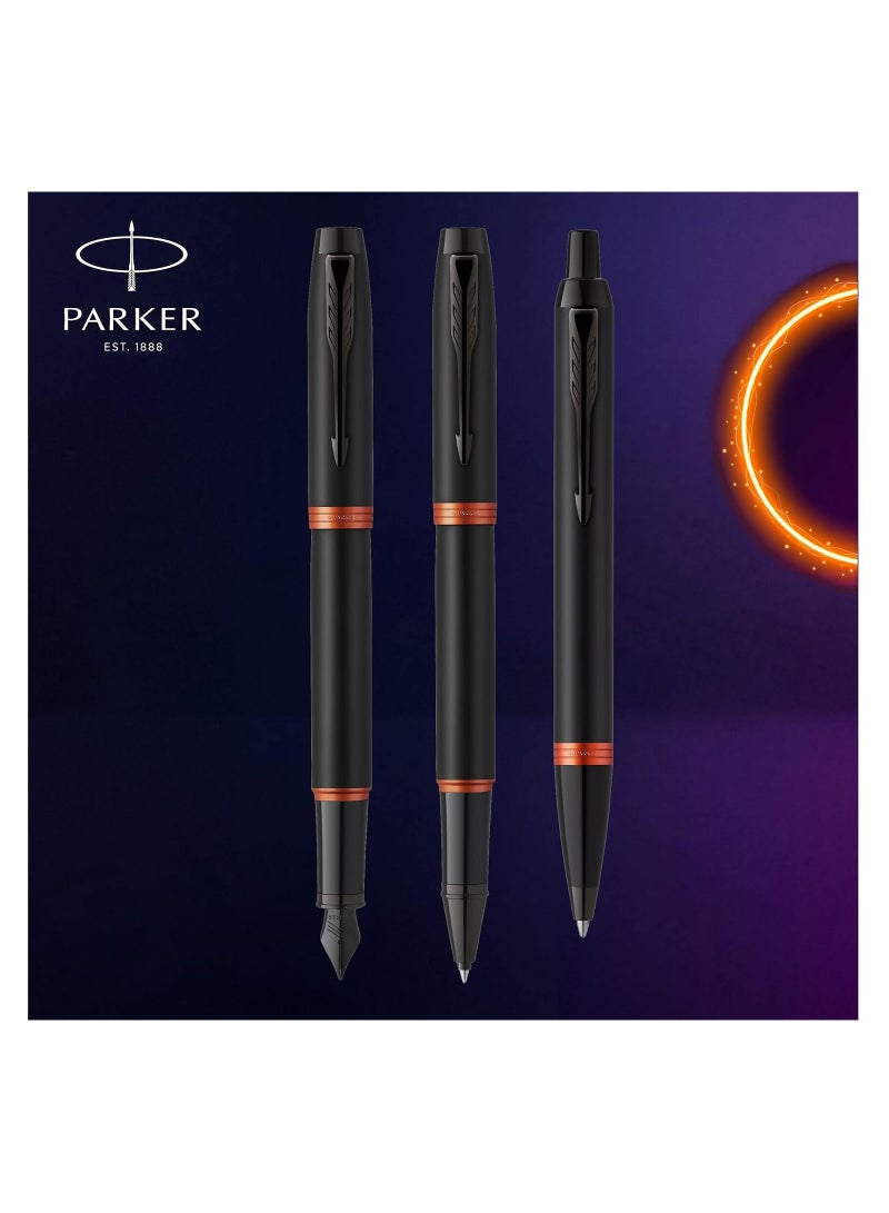 PARKER Parker IM Vibrant Rings Flame Rollerball Pen Orange F | 10360  - Image 4