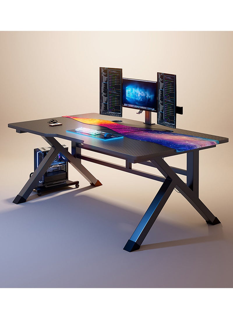 Sharpdo Gaming Desk Computer Desk for Esports Games with Headphone Hook and Cup Holder - Image 3