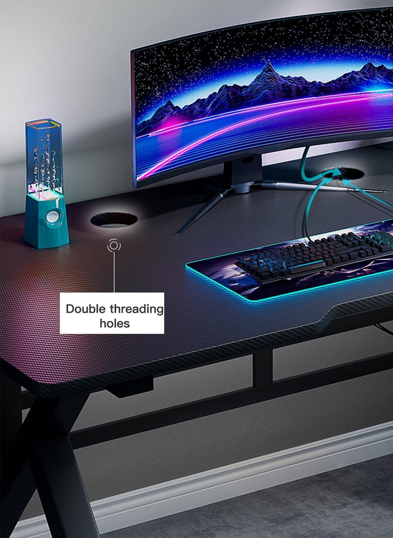 Sharpdo Gaming Desk Computer Desk for Esports Games with Headphone Hook and Cup Holder - Image 5