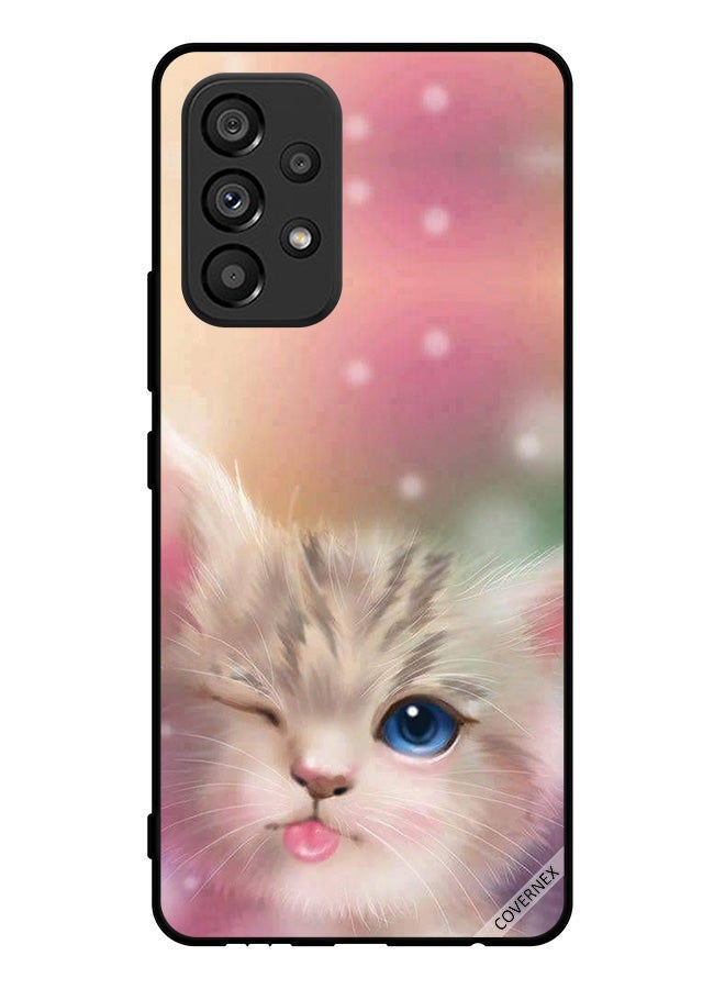 Covernex Protective Case Cover For Samsung Galaxy A53 5G Cute Cat Eye Close - Image 1