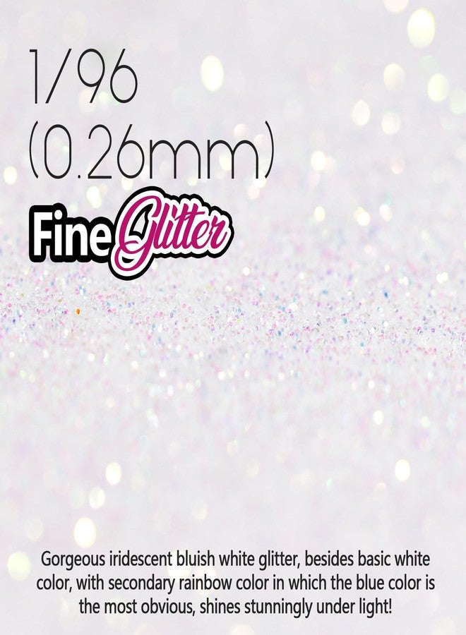 LEOBRO White Glitter, 100g / 3.5 oz Iridescent Fine Glitter for Crafts, Resin, DIY Jewelry Keychains Flowers Party Decorations, Iridescent Bluish White - Image 3