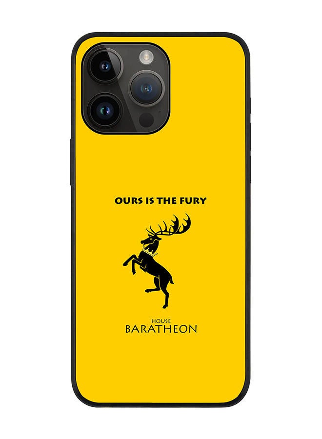 Stylizedd Rugged Black edge case for Apple iPhone 14 Pro Max Slim fit Soft Case Flexible Rubber Edges Anti Drop TPU Gel Thin Cover - GOT House Baratheon  - Image 1