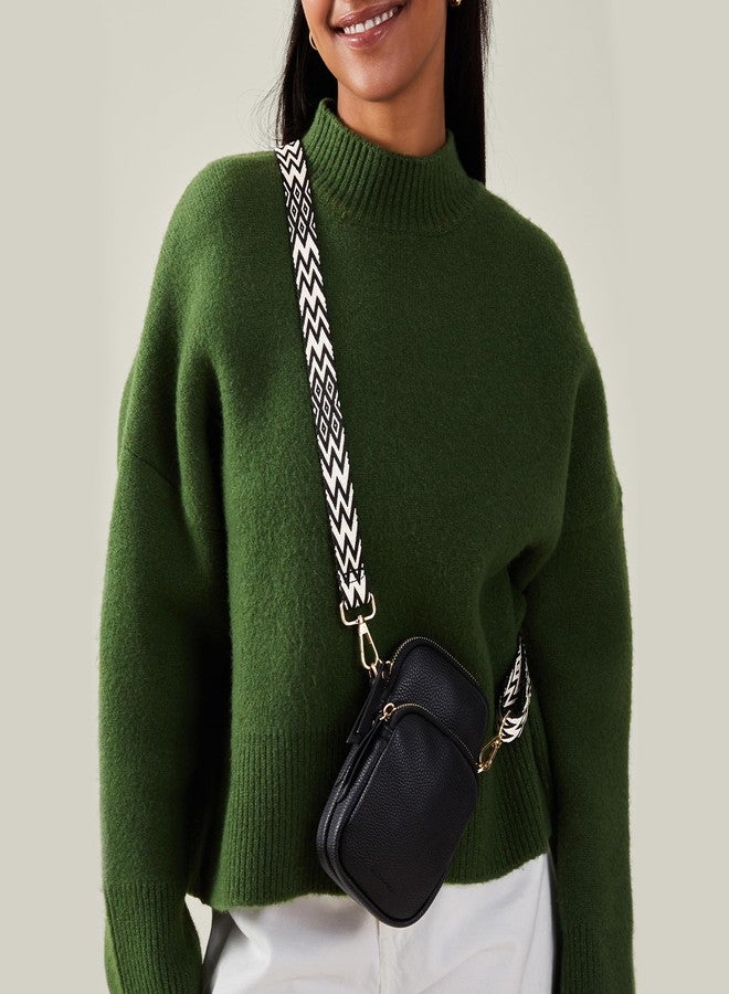 أكسيسورايز حقيبة هاتف نسائية من أكسسورايز لندن بحزام أسود من نسيج شبكي | محفظة | حقيبة يد أنيقة للنساء - Image 2