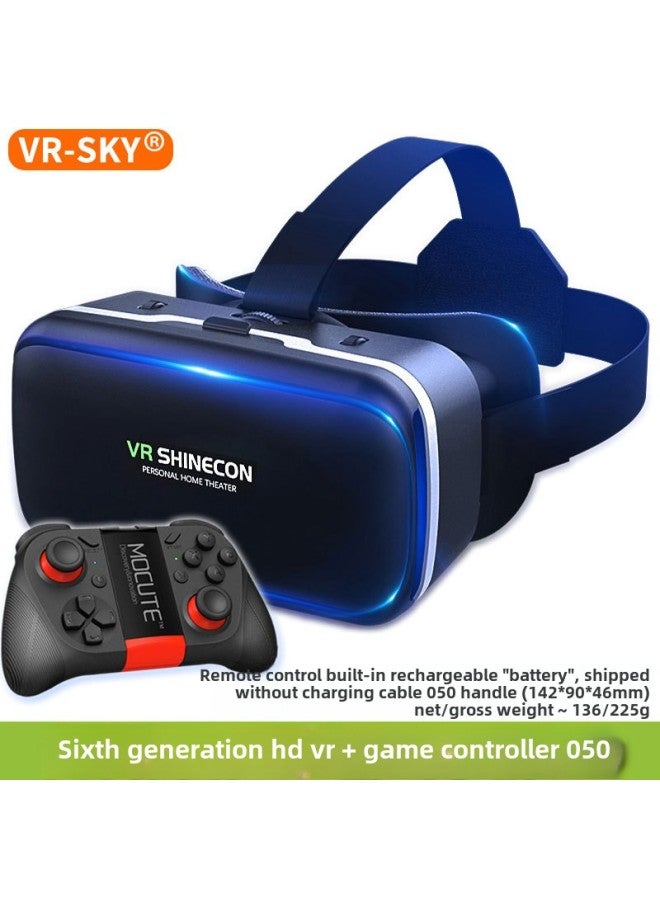 Smart VR Glasses Head Mounted Mobile Virtual Reality Magic Mirror G04 Digital 3D Glasses Gaming Experience With High Resolution-Color:HD VR 050 Gamepad - Image 1