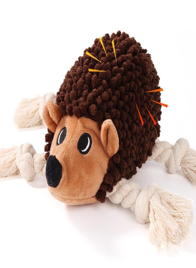 Drmstow Dog Squeaky Toys for Dogs - Hedgehog Mop Plush Interactive Rope Toy, Durable Chew Toy with Squeaker and Crinkle for Small to Large Dogs, Tug of War Pet Toy for Puppies & Aggressive Chewers - Image 1