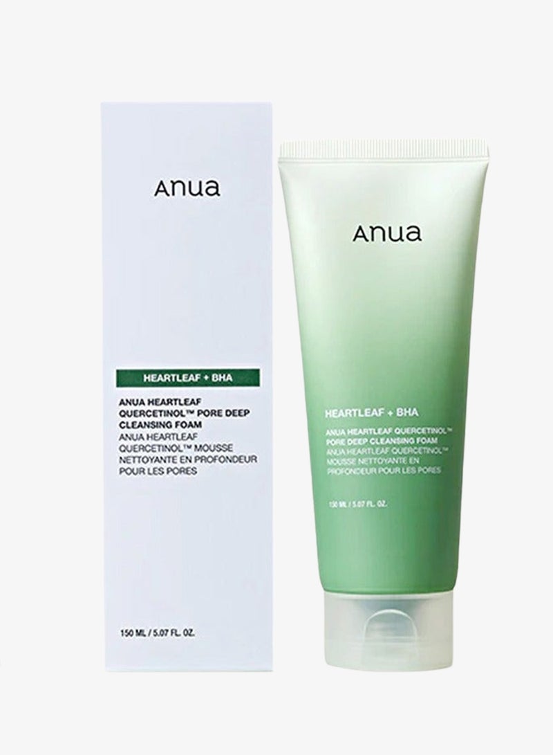 ANUA HEARTLEAF QUERCETINOL PORE DEEP CLEANSING FOAM 150ml - Image 1