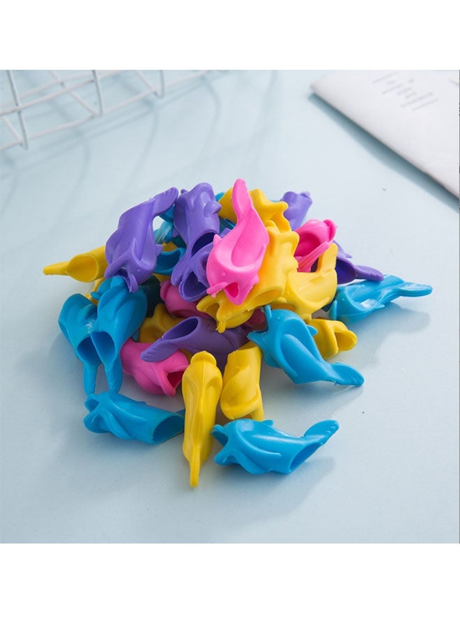 10-Pack Little Fish Silicone Pencil Grips 🐠 Writing Aid Holders for Kids & Students, Ergonomic Posture Correction Pen Holder, Soft Non-Slip Handwriting Trainer - Image 4