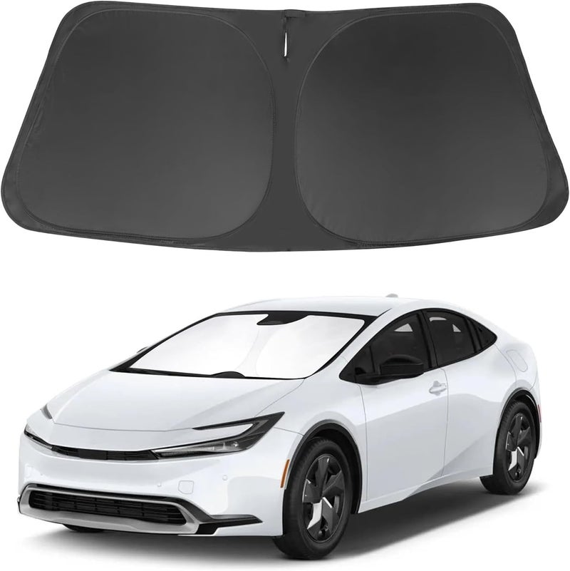 LHFLIVE Windshield Sun Shade Custom Fit 2010-2015 Toyota Prius Hatchback Accessories(Not for Prius C or Prius V) Sunshade Foldable Sun Visor Protector - Image 1