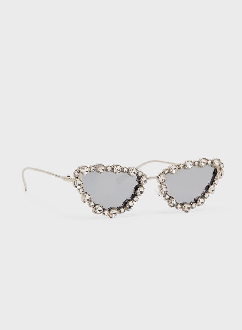 ELLA Diamante Cat Eye Sunglasses - Image 1
