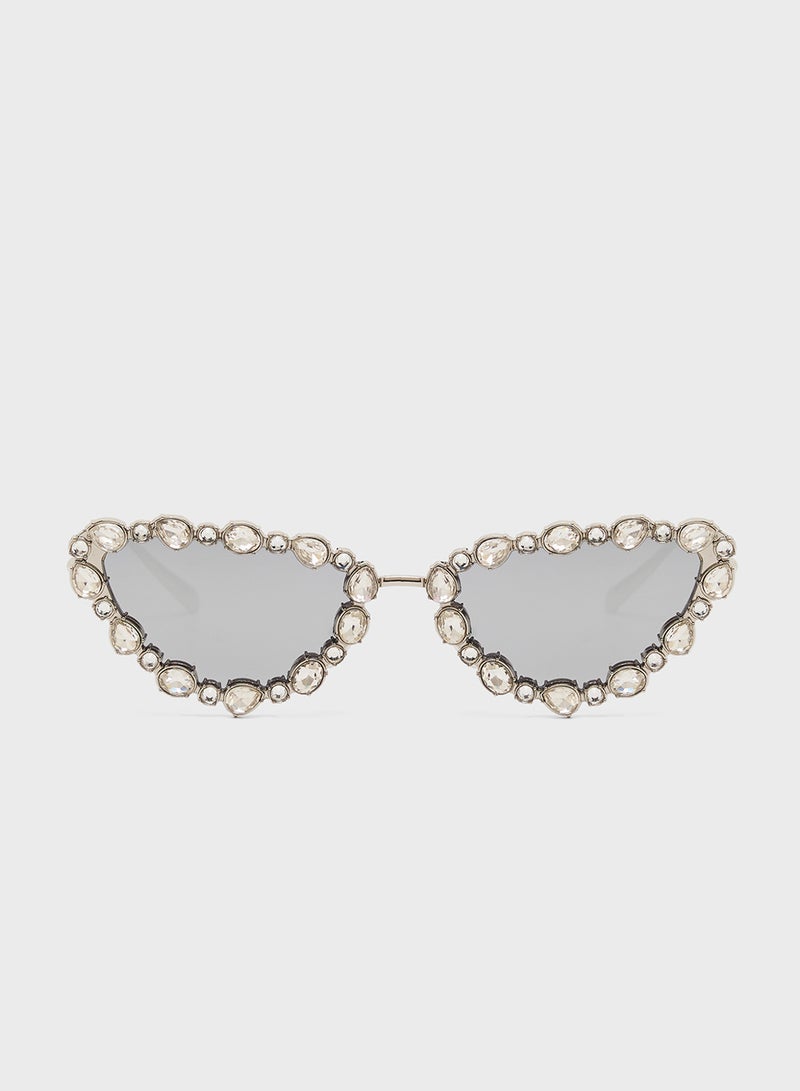 ELLA Diamante Cat Eye Sunglasses - Image 3