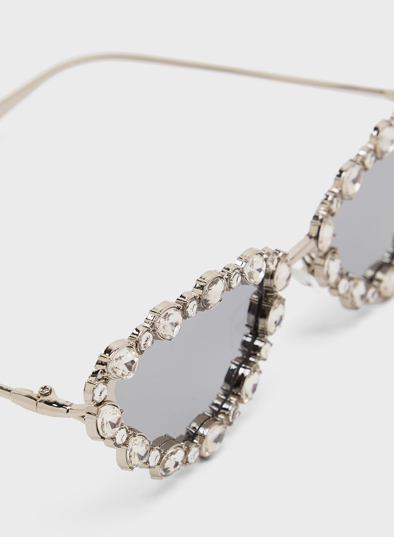 ELLA Diamante Cat Eye Sunglasses - Image 4