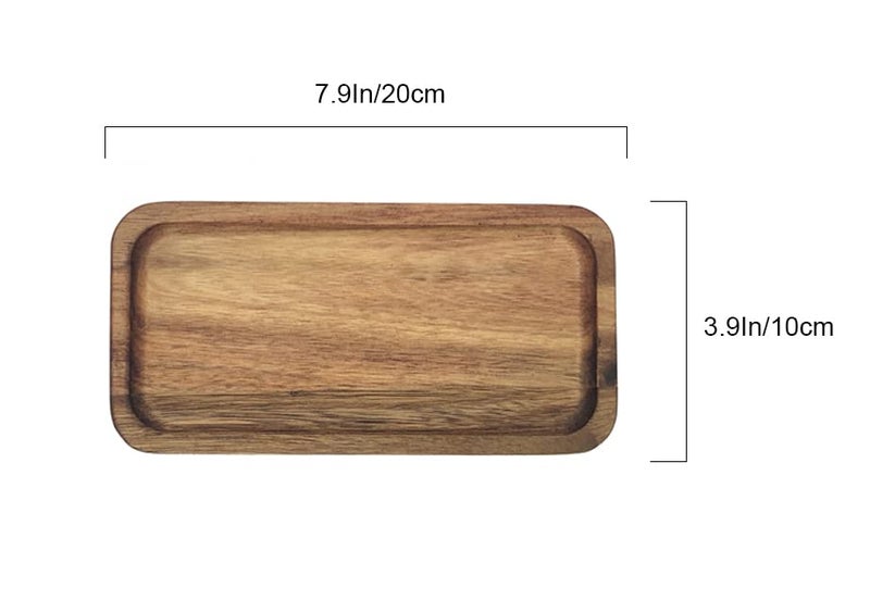 HomeImpel Wooden Platter  Wood Dinner Plates  Wooden Serving Tray  Wooden Dish for Sweets Fruit Dessert Food Appetizer Dessert Salad Cookie (30x20) - Image 2