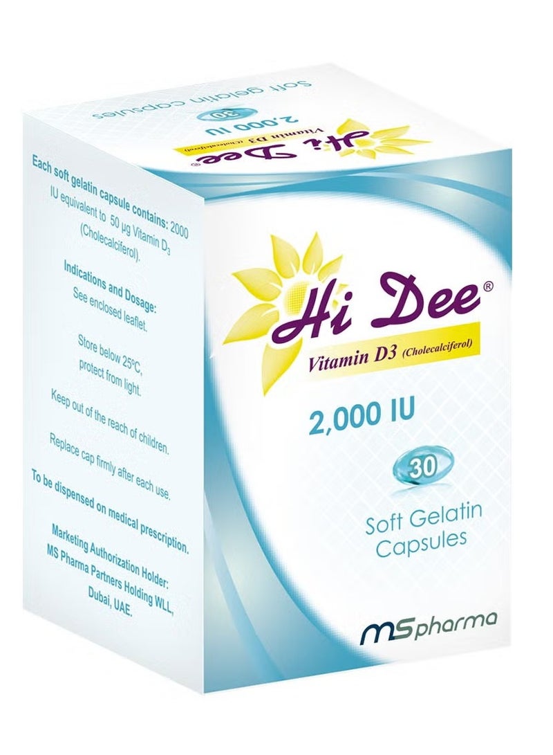 Hi Dee Vitamin D3 2000IU Capsules 30's