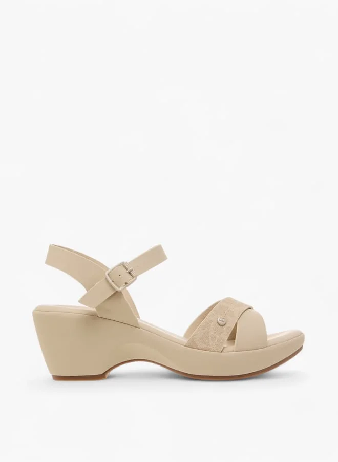 Flora Bella By Shoexpress Womens Comfort Mid Block Sandals With Slingback Closure