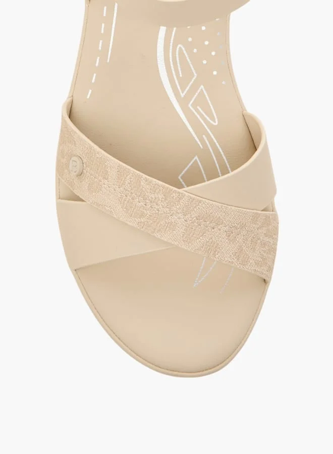 Flora Bella By Shoexpress Womens Comfort Mid Block Sandals With Slingback Closure