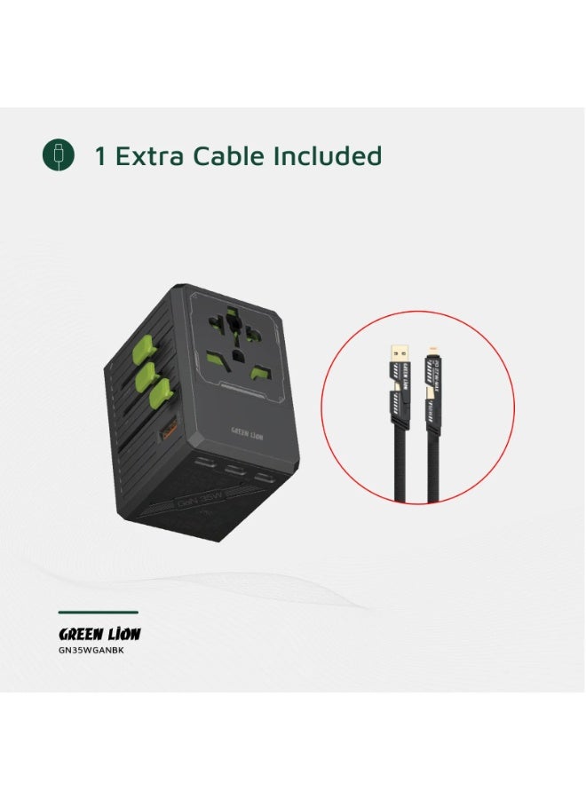 GreenLion Green Lion Gan Adapter 35W 6 in 1 and 2 in 2 Cable - Image 3