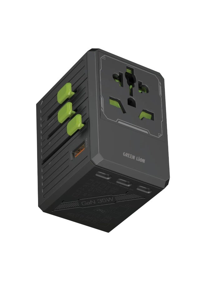 GreenLion Green Lion Gan Adapter 35W 6 in 1 and 2 in 2 Cable - Image 1